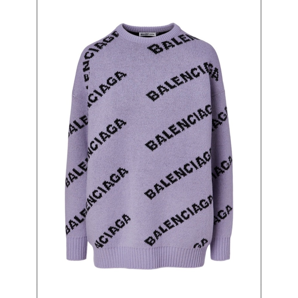 💯 authentic Balenciaga Crewneck Oversized Logo Sweater